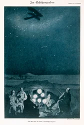 Nelle trincee, illustrazione da una rivista tedesca, Simplicissimus, c.1915
